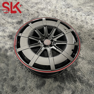 Capuchon de moyeu de construction de roue en fibre de carbone véritable état neuf pour <span class=keywords><strong>Brabus</strong></span> 19 "20" 21 "22" 23 "24" pouces - Product Image 2