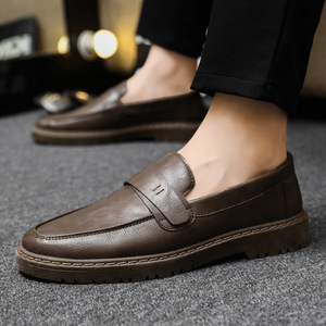 Chaussures décontractées pour hommes en gros, en cuir, légères, imperméables, à bout rond - Product Image 3