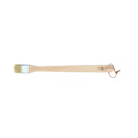 Pinceau à badigeonner professionnel avec poils brillants, manche plat en bois naturel non traité + poils d'animaux, outils Chine EMI-03BB