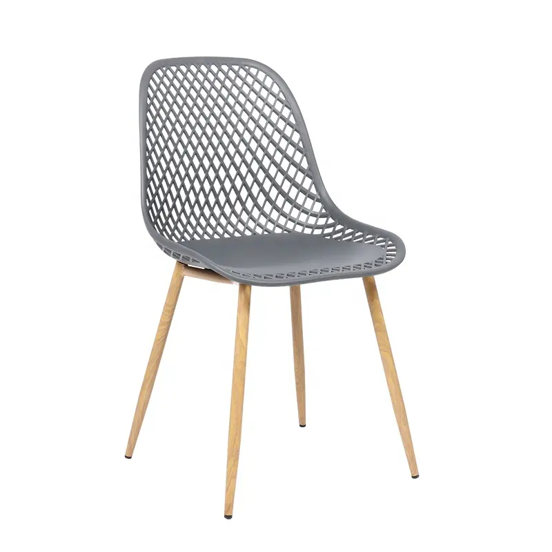 プラスチックカフェ寝椅子ワイヤーホールバックデザイン椅子PP型モダンレストランダイニングルームダイニングプラスチックチャ