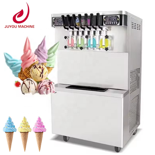 2023 Hot Sale High Quality Automatic Three Flavor 220V Multifunctional Stainless Steel Water Soft Serve Ice Cream Vending