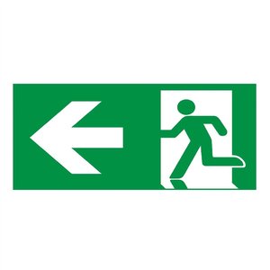 Lampada Segnaletica di Emergenza Beghelli 44 M con Freccia e Simbolo Uomo che Corre per Illuminazione di Sicurezza - Product Image 1