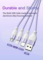Porte-clés USB 3-en-1 Macaron en TPE+ABS durable et innovant avec logo personnalisé pour cadeaux promotionnels d'entreprise et salons professionnels