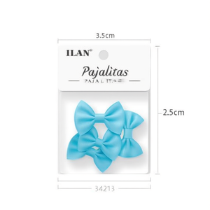 Fermagli per capelli Ilan Bow Ties 3,5 cm x 2,5 cm azzurro chiaro per bambini, set da 5 pezzi - Product Image 2