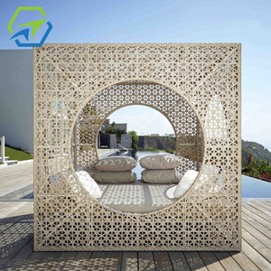 Lit de repos extérieur en rotin avec structure en aluminium moderne <span class=keywords><strong>Bali</strong></span>, résistant à l'eau, pour la cour et l'hôtel - Product Image 3
