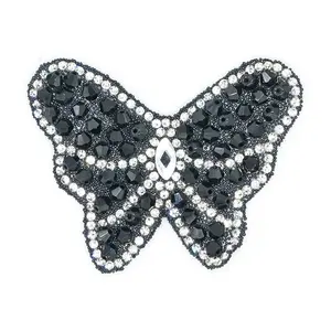 Hox Memperbaiki Berlian Imitasi Patch Panas Besi Pada Hewan Lucu Desainer Manik-manik Bling Warna-warni DIY Kupu-kupu Patch untuk Anak-anak
