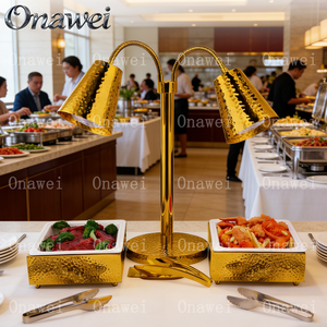 Lampe chauffante alimentaire Onawei, chauffe-plat commercial, lampe chauffante électrique, chauffage pour la restauration, réchauffement pour les fritures, cafétéria, restauration, buffets, fêtes - Product Image 2