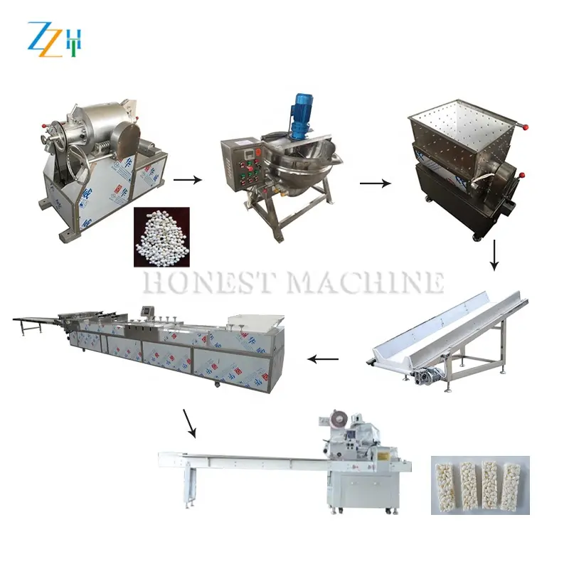 Yüksek çıkış fıstıklı şeker makine/tahıl Bar yapma makinesi/tahıl Protein enerji Bar üretim hattı