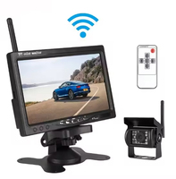 Système de caméra de recul sans fil de 7 pouces pour camion RV camionnette remorque IP68 étanche Vision nocturne avant vue arrière surveillance