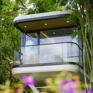 미래 지향적 인 스타일 새로운 트렌드 스마트 홈 독특한 공간 캡슐 하우스 에어 비앤비를위한 조립식 주택 빌라