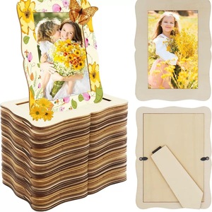 Picture <strong>Frame</strong> Painting Craft Kit <strong>DIY</strong> Wooden Photo <strong>Frames</strong> with Stand Painting Tools Set <strong>Eva</strong> Stickers for Kids Craft and Decorate - Product Image 2