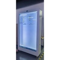 86 Inch Interactive Touch Transparent LCD 3D Holographic Video Display Cabinet Showcase with SDK for Elevator Shopping Mall Use