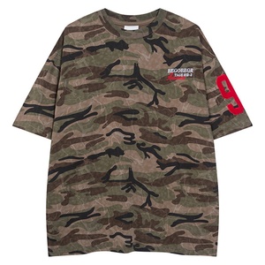 เสื้อยืดผู้ชายสไตล์อเมริกันสุดเทรนด์ ทรงปกติ ผ้าฝ้ายถัก 100% ลายพราง 3 มิติ แบบซับลิเมชั่น สำหรับฤดูร้อน - Product Image 2