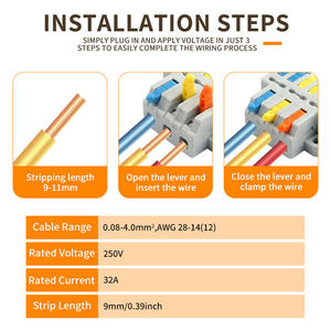 Diy Go Mini Snelhendel Draadgeleider Connector Universeel Compact <span class=keywords><strong>2</strong></span>/<span class=keywords><strong>3</strong></span> Pin Splicing Pin Terminal Blok 1 In Meerdere Uit - Product Image 2
