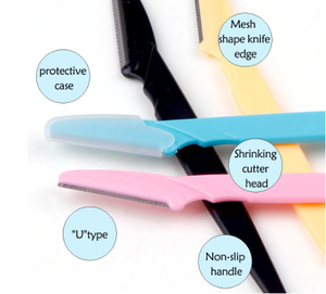 Stainless Steel Slanted Blade Eyebrow Trimmer Blade <strong>Shaver</strong> Portable <strong>Face</strong> Razor Epilation Hair Removal Cutters Safety Razor <strong>Woman</strong> - Product Image 5