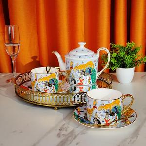 Collection de services à thé et tasses en céramique de luxe européens, best-sellers, en porcelaine fine - Product Image 4