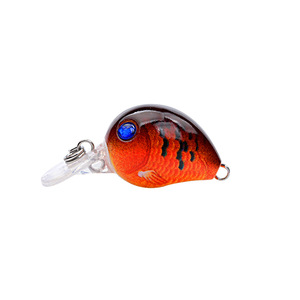 Señuelo de plástico duro de 3.3cm con manivela, para pesca de lubina, de lanzamiento largo, con cuentas de sonido, de ABS impreso, con anzuelos blandos artificiales, para lago, directo de fábrica - Product Image 5