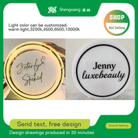 Enseigne en acrylique personnalisée, enseigne ronde rétroéclairée avec logo commercial, logo de salon, logo rond, enseigne d'entreprise 3D