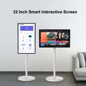 32 Inch Stand Draagbare Tv Oprolbare Slimme Touchscreen Verticale Weergave Android Familie Moet Havetz Smart Tv