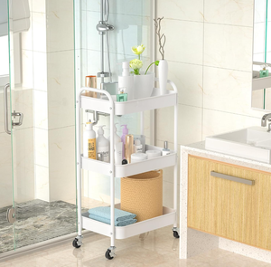 Carrello Portaoggetti in Metallo a 3 Ripiani, Scaffale di Alta Qualità per Organizzazione Domestica, <span class=keywords><strong>Porta</strong></span> <span class=keywords><strong>Spezie</strong></span> per <span class=keywords><strong>Cucina</strong></span> e Bagno - Product Image 5