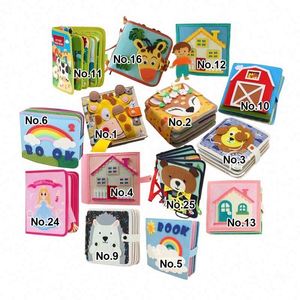 ของเล่นมอนเตสซอรี่ยอดนิยมพร้อมส่ง หนังสือผ้าสัตว์กวางนุ่มนิ่มสำหรับเด็กเล็ก ของเล่นเสริมพัฒนาการเด็กเล็ก บอร์ดกิจกรรมผ้าสักหลาดฝึกทักษะพื้นฐาน - Product Image 1
