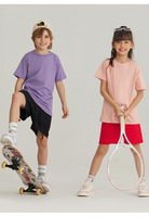 Alta calidad 100% algodón niños Cool Touch camisetas verano estilo mayor tamaño medio niños sólido camiseta en blanco
