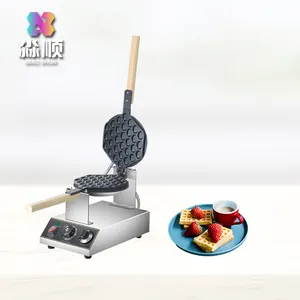 Máquina de fazer waffles e waffles elétrica de aço inoxidável 220v, máquina antiaderente para fazer rolos de ovos e cone de waffles