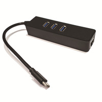 Mini USB Portable 4 en 1, Hub en aluminium, adaptateur Rj45, Type C 3.0, recharge, pour ordinateur Portable