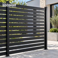 Clôture en aluminium à lattes pour jardin, sur mesure, pour l'extérieur, vente en gros