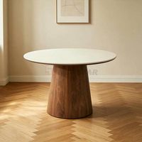 Table à manger en pierre de luxe, plateau en marbre naturel, base dorée pour villa, hôtel