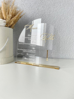 Numéros de table de mariage en acrylique doré pour usine, panneaux de menu de mariage, signalétique de cérémonie, présentoir de réception de mariage