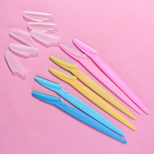 K-Women's Removedor de vello facial de acero inoxidable Recortador de <span class=keywords><strong>cejas</strong></span> Maquinilla de afeitar biodegradable y juego de cuchillos para el cuidado de las <span class=keywords><strong>cejas</strong></span> - Product Image 6