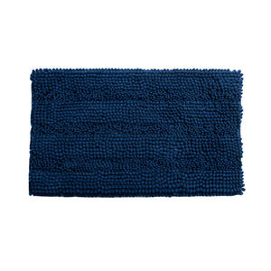 Alfombra de Baño Rectangular de Chenilla Azul Antideslizante y Absorbente para Entrada de Baño - Product Image 2