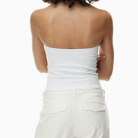 OEM Custom Manufacturers Hot Stretchy Baumwolle Strick Fit Jersey Tube Top mit Anti-Rutsch-Streifen für Frauen