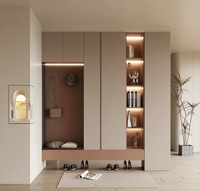 Meuble de rangement à chaussures moderne et personnalisable, mural, pour entrée, en contreplaqué, pour la maison, l'hôtel, le salon