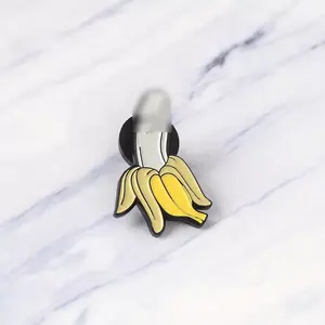 Banana Enamel Pin Creative Fruit Brooches Button Badge Gift For Friends Lapel Pin Buckle Funny Metal Clothes Jeans