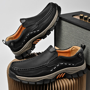 Zapatos Casuales de Hombre, Nuevos, de Piel Sintética, con Punta Redonda, Suela de Goma, Forro de Felpa, Diseño Sólido, Logotipo Bordado - Product Image 4