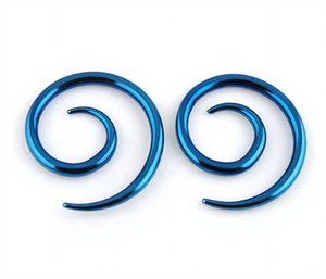 Acero inoxidable PVD Plateado 1-3mm Espiral Tapers <span class=keywords><strong>Ear</strong></span> Stretchers Piercing para el cuerpo Joyería - Product Image 3