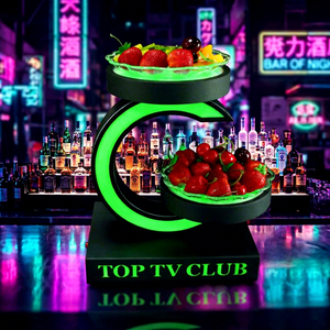 New Coming <b>LED</b> Acrylic Tray <b>Light</b> up Plate Tray <b>Rechargeable</b> Holder Display - Product Image 1