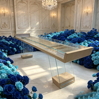 Table de shuffleboard de luxe en verre trempé, surface de jeu en verre pour villa et manoir