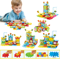 Juegos de Bloques de Construcción para Niños, Divertidos Bloques Eléctricos Encajables, Juego de Juguetes de Construcción con Engranajes