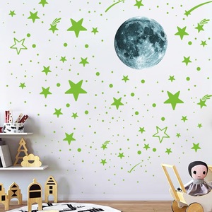 Stelle splendenti della luna punteggiano <span class=keywords><strong>adesivi</strong></span> da parete fluorescenti creativi decorazioni per la <span class=keywords><strong>stanza</strong></span> dei bambini autoadesivi personalizzati per la notte - Product Image 2