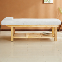 Table de massage pliable manuelle fixe pour spa, lit de beauté, lit de salon de loisirs stationnaire