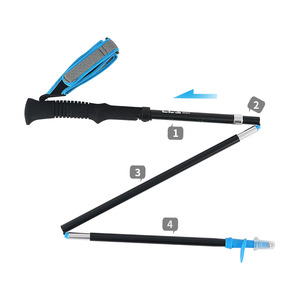 Bâton de randonnée Cls 110-125 cm, longueur réglable, bâton de trekking extérieur en alliage d'aluminium, pliable en quatre sections - Product Image 3