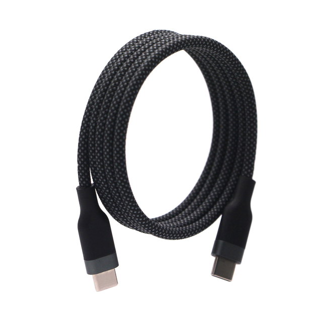 USB C to Type-C PD100W 240W 5A Fast Charge Pure Copper PVC Jacket Magnetic Data Cable 1M/1.5M Nylon Braid
