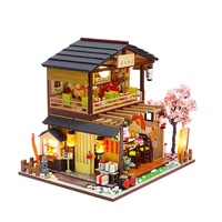 DIY Cottage Yoshamoto Sushi Restaurant, modèle architectural assemblé à la main de style japonais vintage, cadeau créatif pour femmes