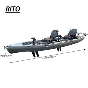 <span class=keywords><strong>Kayak</strong></span> de <span class=keywords><strong>Pesca</strong></span> con <span class=keywords><strong>Doble</strong></span> Pedal y Soporte para Motor, con Soporte Ajustable para Caña de Pescar, Fabricado con Rotomoldeo - Product Image 6