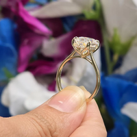 Bague de fiançailles en or massif 14k 18k avec diamant de laboratoire certifié IGI CVD HPHT pour femme, 2ct 3ct VVS, bijoux sur mesure