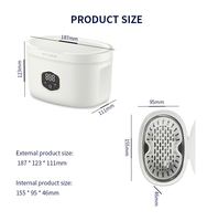 GTSONIC GT-F2 Pembersih Ultrasonik Elektrik 43KHz 30W untuk Kacamata Jam Tangan 600Ml SUS304 Tangki Baja Tahan Karat Tempat Jam Tangan Rumah Tangga