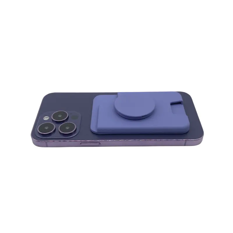 Tempat silikon ponsel Magnet tas kartu Case dompet magnetik bahan pu dompet kulit magnetik